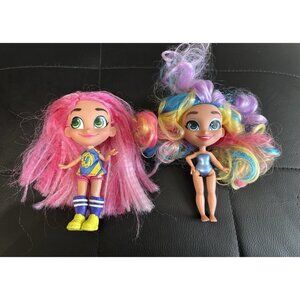 Lot of 2 Hairdorables Dolls Volley Ballin' Brit & Rayne